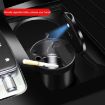 Black Car Ashtray with LED Ambient Light - Stylish & Functional Design - 6
