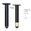 Adjustable Metal Furniture Support Legs, 11cm Height (Black Gold) - 4