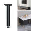 Adjustable Metal Furniture Support Legs, 13cm Height, Matte Black - 1