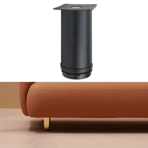 Thickened Stainless Steel Furniture Support Legs 5cm Matte Black - 1