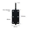 Adjustable Metal Furniture Support Legs 16.5cm Matte Black LH-DJ08 - 3
