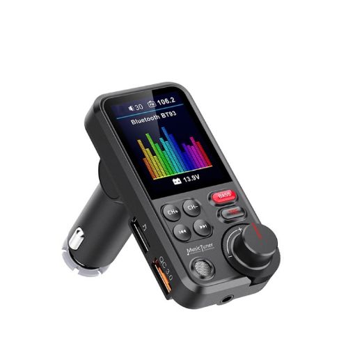BT93 Black Color Screen Car MP3 Bluetooth Player - 1