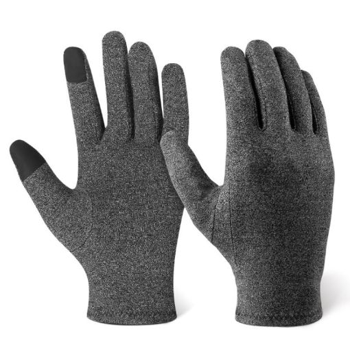 Large Grey Sports Fitness Training Gloves - Joint Protection & Warmth - 1