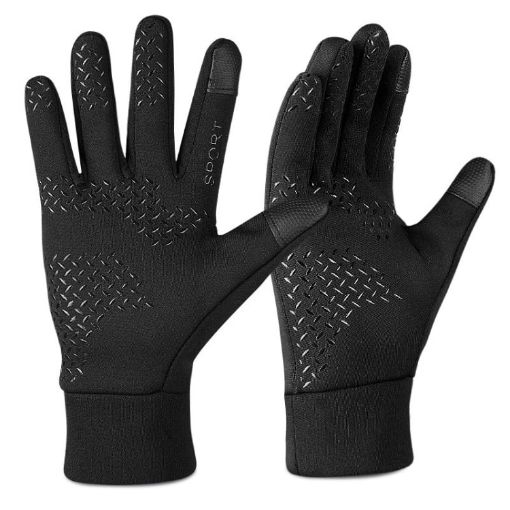XL Black Velvet Anti-Slip Outdoor Sports Glove - 1