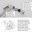 304 Stainless Steel Washer Nozzle Set: Female Washer + Hose + Bracket - 4