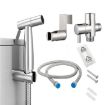 304 Stainless Steel Washer Nozzle Set: Female Washer + Hose + Bracket - 6