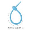 Silicone Data Cable Storage Straps - 20 PCS Yellow Cable Organizer - 3