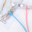 Silicone Data Cable Storage Straps - 20 PCS Blue Cable Organizer - 5