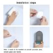 Wall Mounted Pink White Bathroom Soap Dish with Lid - Home Decor - 6
