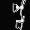 5 PCS Space Aluminum Shower Base with Hook - Durable & Stylish - 4