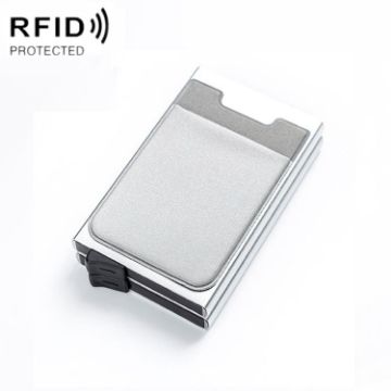 RFID Aluminum Alloy Anti-Degaussing Coin Card Holder - Silver - 1