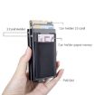 RFID Aluminum Alloy Coin Card Holder - Anti-Degaussing (Black Purple) - 4