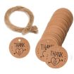 Kraft Paper Gift Tags 100pcs with 20m Hemp Rope (L-08) - 1