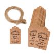 100pcs Kraft Paper Gift Tags with 20m Hemp Rope (L-13) - 1