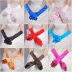 Bride Gloves Satin Long Vintage Wedding Dress Sunscreen Gloves White - 2