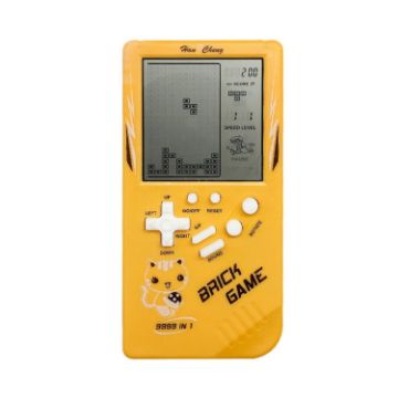 Retro Handheld Game Console for Kids - Large Screen, Yellow - 1