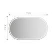 High-Definition Oval Stainless Steel Sun Visor Makeup Mirror Small - 2