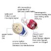 Red Blue Hearing Aid Amplifier with Black Charging Bin - Double Machine - 4