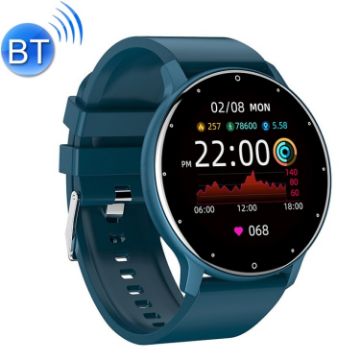 Smart Heart Rate Blood Pressure Oxygen Monitor Bluetooth Watch Blue - 1