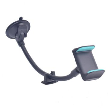 Suction Cup Car Phone Holder with Long Soft Hose - Blue Box Packaging - 1