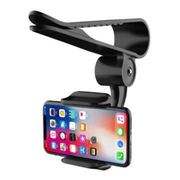 Black Car Sun Visor Bracket Mobile Phone Holder - 1