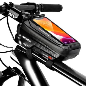WILD MAN X2 1L Hard Shell EVA Bicycle Front Beam Bag - Red - 1