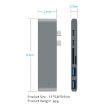 7-in-1 100W USB 3.1 Hub with 4K HDMI, Card Reader, 20V PD Converter (Gray) - 3