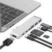 7-in-1 100W USB 3.1 Hub with 4K HDMI, Card Reader, 20V PD Converter (Silver) - 1