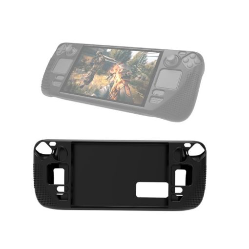 PGTECH Black Silicone Case with Anti-Slip for Steam Deck Console - 1