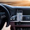 Universal Metal Gravity Car Phone Holder - Silver | Secure & Stylish Mount - 7