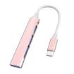 4 in 1 Mini Multifunctional Docking Station, Type-C/USB-C 3.0, Pink - 1