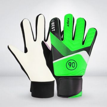 Kids Goalkeeper Gloves Size 5 Green - Latex Anti-Collision Football Gloves - 1