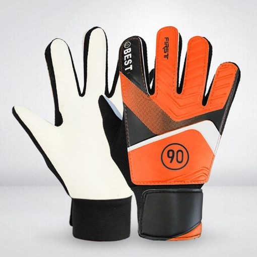 Kids Goalkeeper Gloves Size 6 - Latex Anti-Collision, Orange - 1