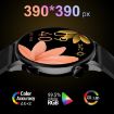 HD1 Smart Watch - 1.3" AMOLED, NFC, Silver Steel + Silicone Strap - 3