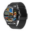 LOANIY DT70 Black Steel Analog Digital Dual Display Smart Call Watch - 1