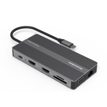Blueendless 12-in-1 Type-C USB 3.0/2.0 VGA 3.5mm Audio Interface HUB - 1