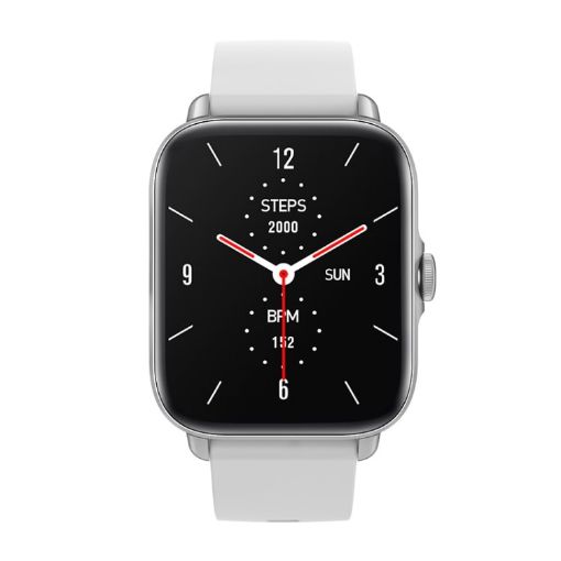 LOANIY Y22 Smart Bluetooth Watch, Heart Rate Monitor, Silver Gray - 1