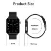 LOANIY E86 1.7" Smart Bluetooth Watch, Heart Rate Monitor, Black Leather - 3