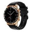 LOANIY E18 Pro Smart Watch with Bluetooth Calling & NFC, Gold Silicone - 1