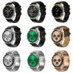 LOANIY E18 Pro Smart Watch with Bluetooth Calling & NFC, Gold Leather - 2