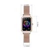 LOANIY HT2 Smart Watch, 1.28" Heart Rate Pedometer, Gold Steel - 3