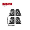 Tesla Model 3/Y Car Window Switch Stickers Set - 4pcs Black - 3