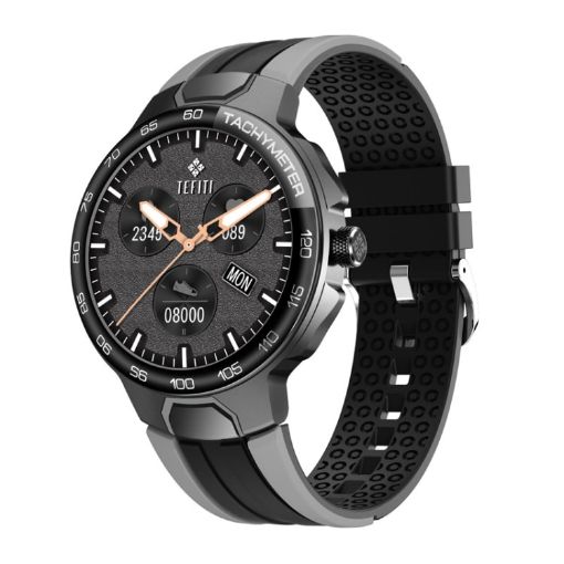 Wearkey E15 Smart Watch, 1.28" Touch Screen, Heart Rate Monitor, Silver Gray - 1