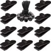 Windproof Tent Clip & Rope Set - 10 Clips + 10 Ropes for Camping - 1