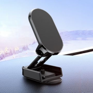 Magnetic Vehicle Navigation Bracket - Folding Black Holder - 1