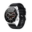 ME88 1.32" Smart Watch - Heart Rate & Sleep Monitor, Silver Silicone - 1