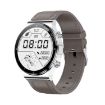 ME88 Smart Watch - 1.32" Heart Rate & Sleep Monitor, Silver Leather - 1