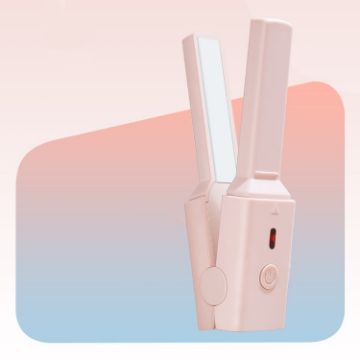 GLS-006 Mini Electric Hair Splint for Straight & Curly Hair - Cherry Pink - 1