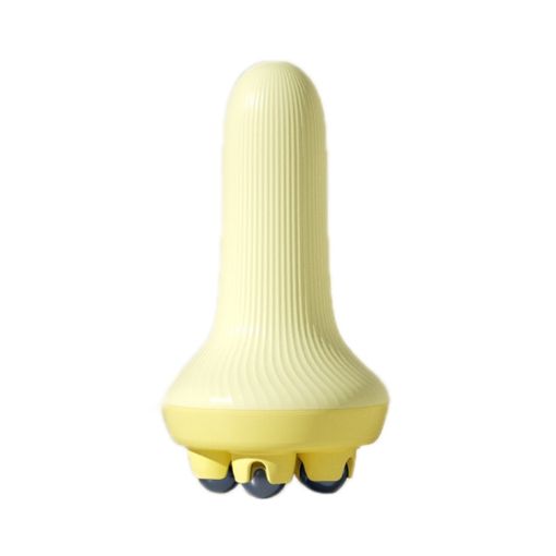Yellow Inner Leg Exercise Roller Massager for Muscle Relaxation & Shaping - 1