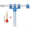 Blue Woodworking Aid Tool Handle Punch Locator Cabinet Door Opener Set - 1